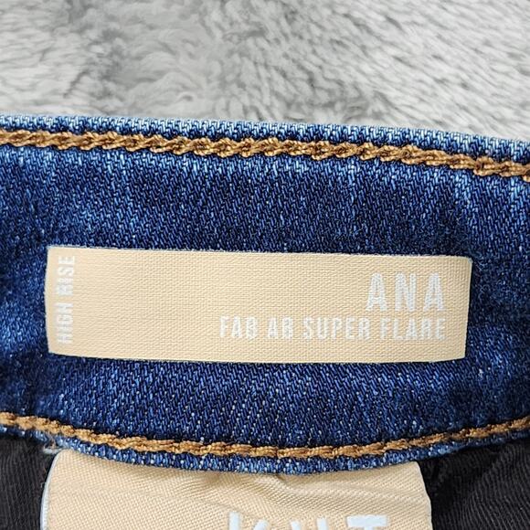 Kut From The Kloth Jeans Womens 2 Blue Ana High Rise Fab Ab Super Flare Stretch - Picture 10 of 16